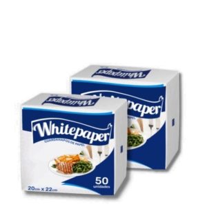 Guardanapo de papel folha simples Whitepaper c/50 unidades