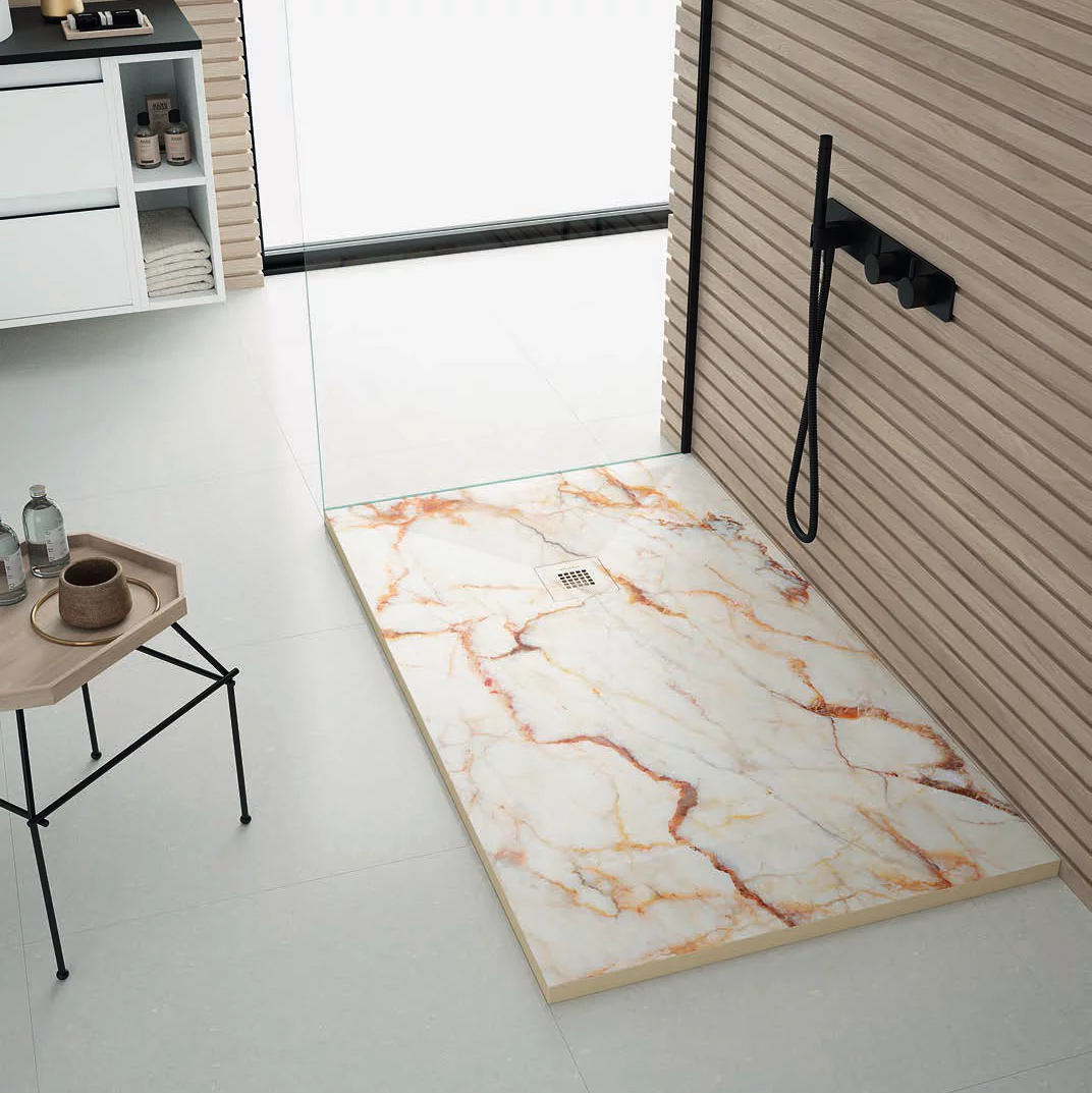 Base de duche Stone 3D Mármore Creme