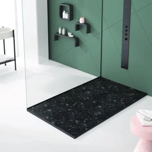Base de duche Stone 3D Terrazo Preto