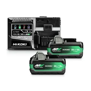 Booster Pack 2 baterias multi-volt 2,5/5Ah + carregador UC18YSL3WH Hikoki