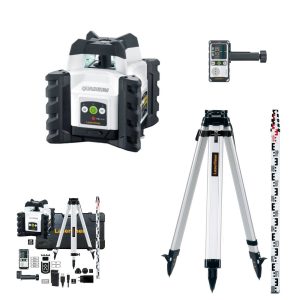 Conjunto Nível laser rotativo Quadrum Compact G 210S com tripé 165cm