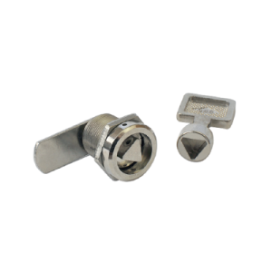 Fechadura de contador c/chave triangular 704E Niquel mate