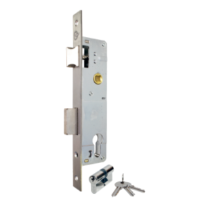 Fechadura p/aluminio 728×30 LC c/cilindro – Inox