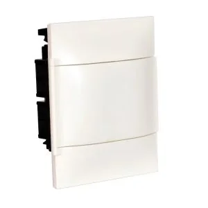 Quadro Praticbox S 8 módulos para alvenaria Branco