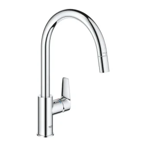 Torneira de cozinha BauEdge extraível Cromado