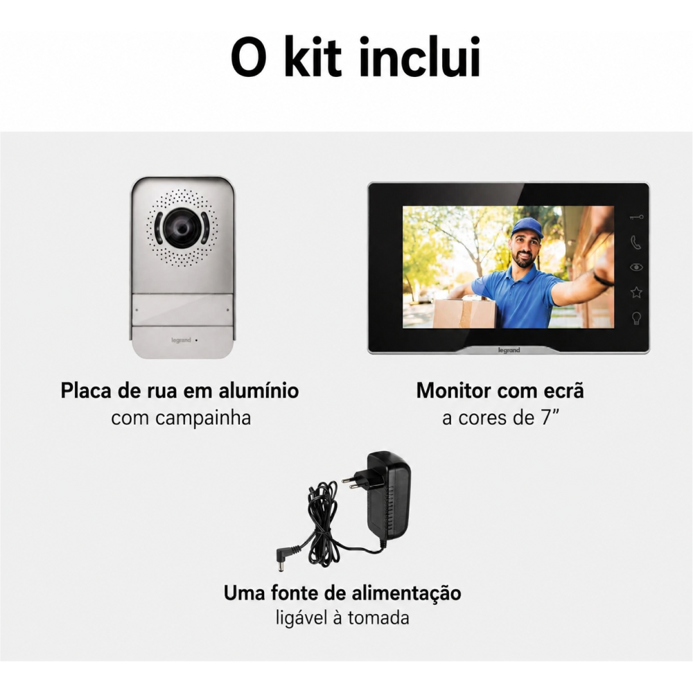 Videoporteiro Legrand Easykit Plus 7″ 2F mono/bi familiar Branco - Image 4