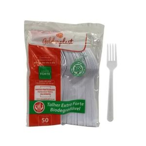 Garfo refeição Master biodegradável c/ 50 un Goldenplast