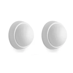 Batentes de parede p/porta adesivos Ø33x18mm Branco (2 un)