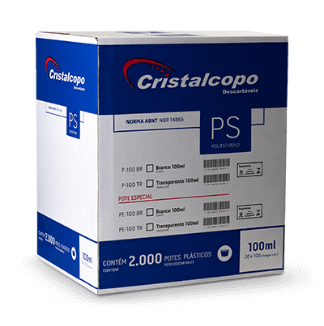 Tampa descartável 100 ml com 2000 un Cristalcopo - Image 2