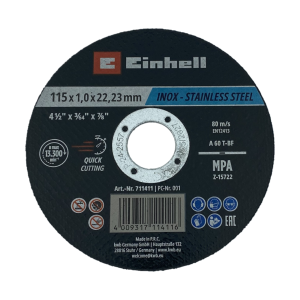 Discos corte inox 115x1mm (lata 50 un)