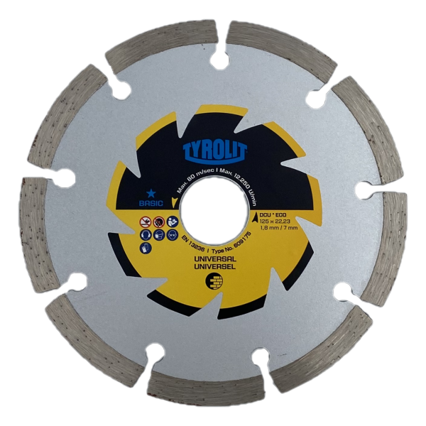 Disco diamante segmentado 125×1,8mm C3 DCU-ECO