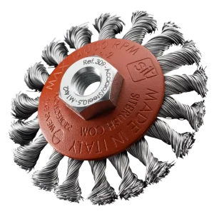 Escova circular aço traçado CZ95 p/rebarbadora
