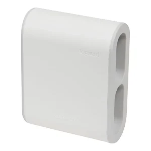 Ficha 4 tomadas 2P lateral Branco/cinza