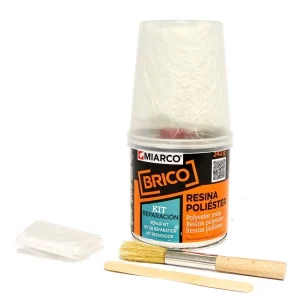 Kit reparação poliester com malha fibra de vidro 250g + 0,25m²