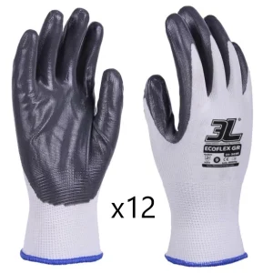Luvas poliester-nitrilo Ecoflex GR (12 pares)