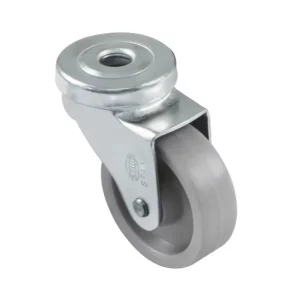 Roda giratória de nylon com furo