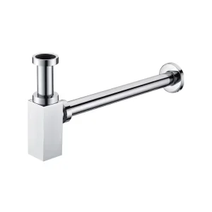 Sifão de lavatório quadrado 1 1/4″ Cromado