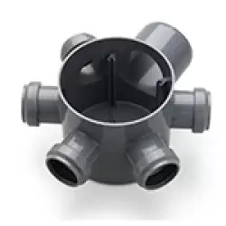 Sifão de pavimento 125-5×40-75 alt120 com aro roscado