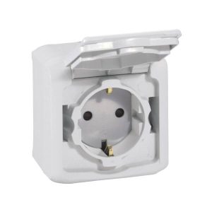 Tomada 2P+T schuko Forix estanque IP44 Cinzento